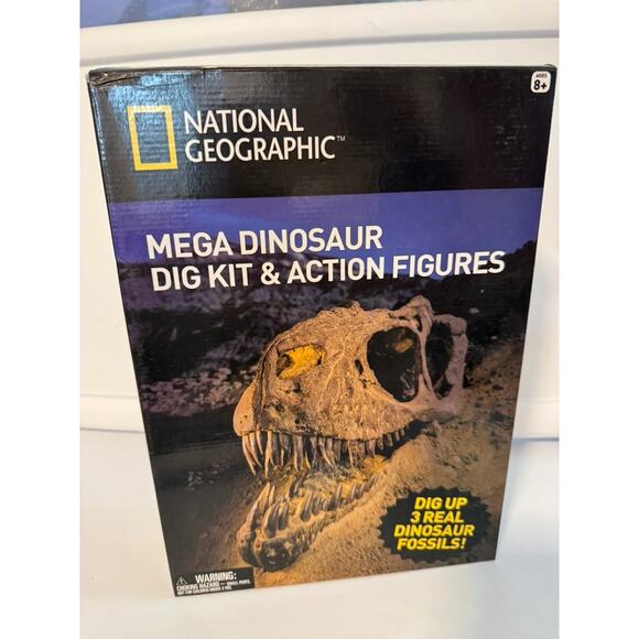 NEW National Geographic Mega Dinosaur Dig Kit & Action Figures - Picture 1 of 4